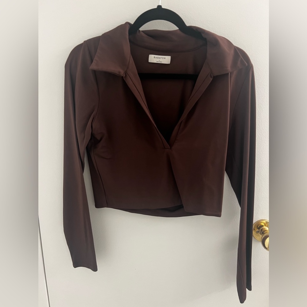 Babaton Long Sleeve Polo Top